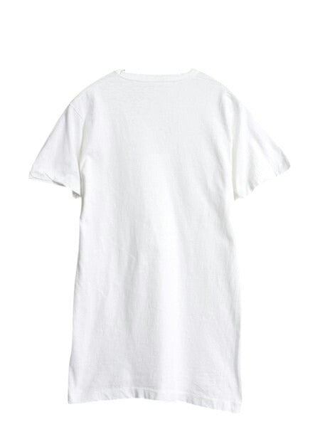 70s USA製 フルーツオブザルーム バインダーネック Vネック 無地 半袖 Tシャツ L 小さめ メンズ M 程/ ヴィンテージ シングルステッチ 白