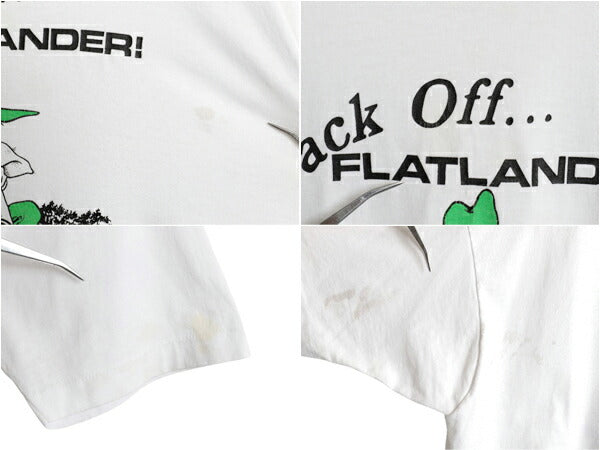 90s USA製 ジョーク キャラクター イラスト プリント Tシャツ メンズ XL / オールド 大きいサイズ メッセージ シングルステッチ カットソー