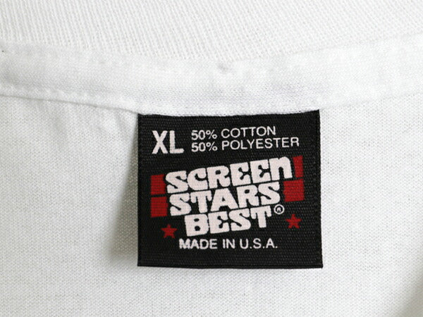 デッドストック 90s USA製 メッセージ イラスト プリント Tシャツ メンズ XL オールド グラフィック リンゴ シングルステッチ 大きいサイズ