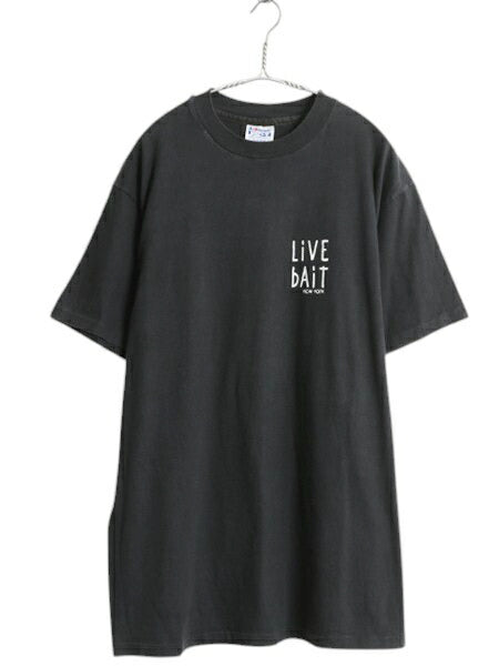90s USA製 メッセージ 両面 プリント Tシャツ XL / 古着 オールド ジョーク 大きいサイズ シングルステッチ ヘビーウェイト モノトーン 黒
