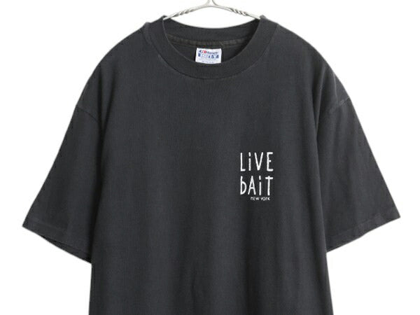 90s USA製 メッセージ 両面 プリント Tシャツ XL / 古着 オールド ジョーク 大きいサイズ シングルステッチ ヘビーウェイト モノトーン 黒