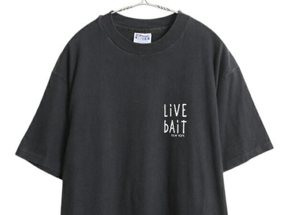 90s USA製 メッセージ 両面 プリント Tシャツ XL / 古着 オールド ジョーク 大きいサイズ シングルステッチ ヘビーウェイト モノトーン 黒