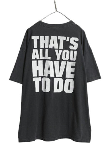 WWE オフィシャル ボー ダラス メッセージ 両面 プリント Tシャツ メンズ 2X 古着 ヘビーウェイト プロレス アメプロ WWF 大きいサイズ 黒