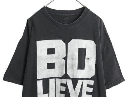 WWE オフィシャル ボー ダラス メッセージ 両面 プリント Tシャツ メンズ 2X 古着 ヘビーウェイト プロレス アメプロ WWF 大きいサイズ 黒