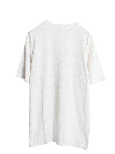 00s キリン アート イラスト プリント Tシャツ メンズ レディース L 古着 オールド アニマル グラフィック フォト ヘビーウェイト ホワイト