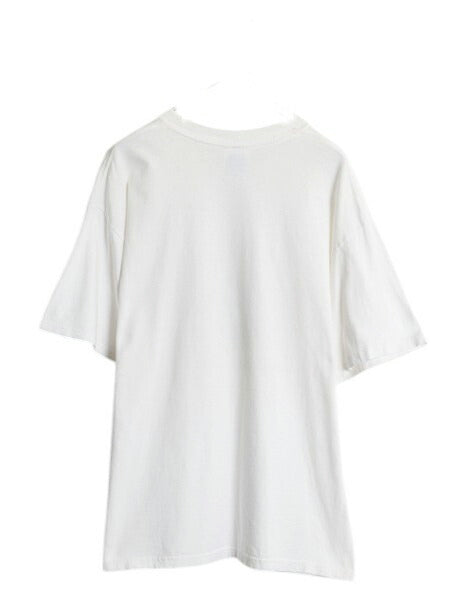00s ドッグ アート プリント 半袖 Tシャツ メンズ レディース L オールド イラスト アニマル グラフィック ヘビーウェイト キャラクター 白