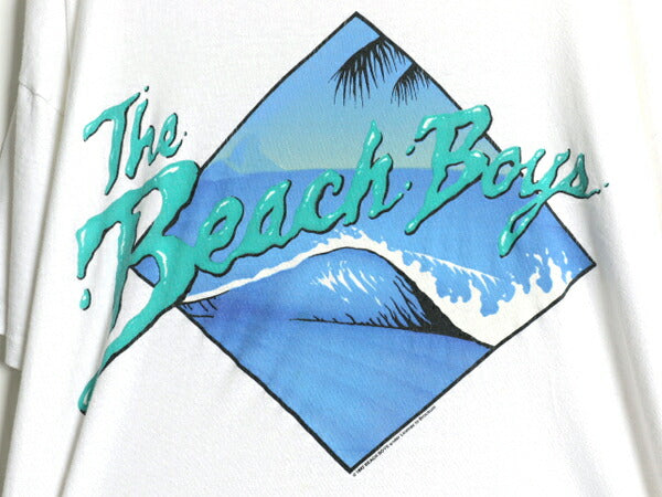 90s USA製 ★ ビーチボーイズ イラスト プリント Tシャツ メンズ XL / オールド オフィシャル グラフィック バンド ロック サーフ BROCKUM