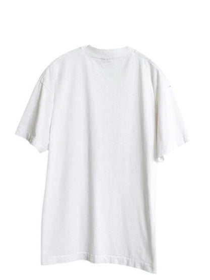 90s USA製 ネコ メッセージ イラスト プリント Tシャツ メンズ レディース L オールド キャラクター グラフィック シングルステッチ 猫 白