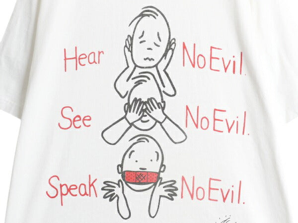 90s USA製 メッセージ キャラクター イラスト プリント Tシャツ メンズ レディース XXL / 古着 オールド シングルステッチ 大きいサイズ 白