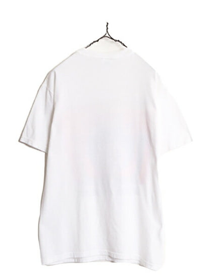 00s BIG HED アート イラスト プリント Tシャツ メンズ レディース M 古着 オールド 当時物 ヘビーウェイト グラフィック キャラクター 白