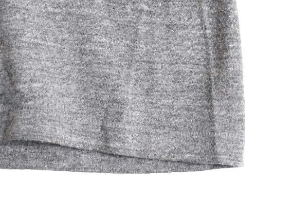70s USA製 ラッセル ナンバリング プリント Tシャツ S 小さめ メンズ レディース XS 古着 RUSSELL ヴィンテージ 初期 金タグ 霜降り グレー