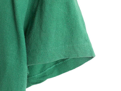70s USA製 ラッセル 2段 プリント Tシャツ L 小さめ メンズ レディース M RUSSELL ヴィンテージ 初期 金タグ 100% COTTON シングルステッチ