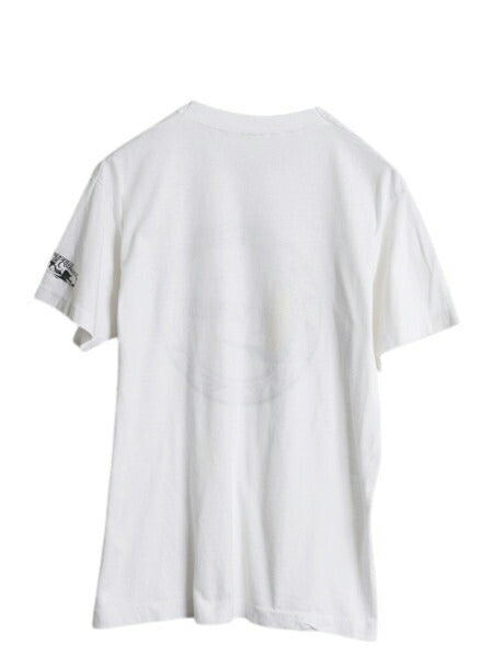 80s コーン アート イラスト プリント Tシャツ メンズ M 程/ ヴィンテージ グラフィック シングルステッチ カットソー 当時物 白 シンプル