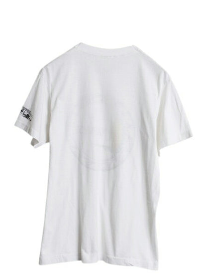 80s コーン アート イラスト プリント Tシャツ メンズ M 程/ ヴィンテージ グラフィック シングルステッチ カットソー 当時物 白 シンプル