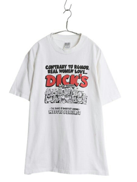 90s 企業物 キャラクター イラスト プリント Tシャツ メンズ L オールド ジョーク 下ネタ ヘビーウェイト メッセージ 当時物 グラフィック