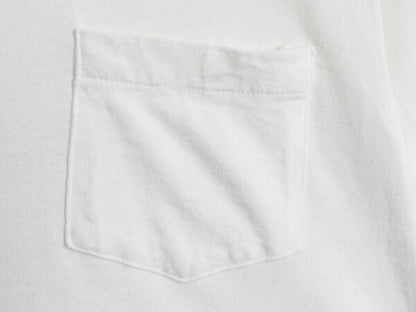 80s USA製 ジョッキー ポケット付き 無地 半袖 Tシャツ メンズ M 小さめ S 古着 ヴィンテージ シングルステッチ ポケT インナー ホワイト