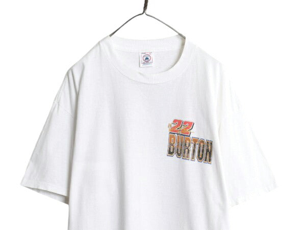 90s ナスカー イラスト 両面 プリント Tシャツ メンズ XL / オールド グラフィック モータースポーツ レース 企業 スポンサー 大きいサイズ