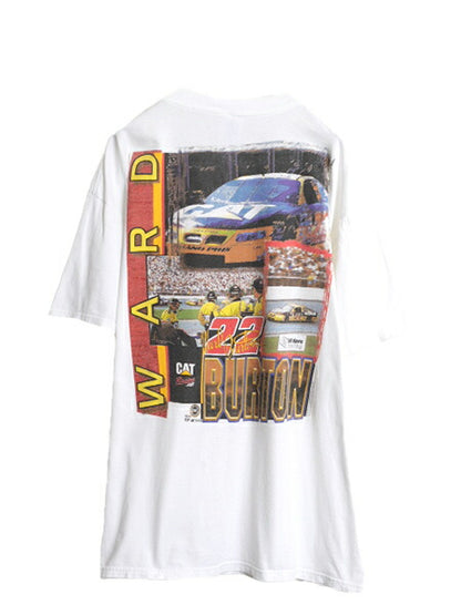 90s ナスカー イラスト 両面 プリント Tシャツ メンズ XL / オールド グラフィック モータースポーツ レース 企業 スポンサー 大きいサイズ
