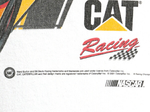 00s USA製 ナスカー イラスト 両面 プリント ポケット付き Tシャツ メンズ XL オールド モータースポーツ レース 企業 ポケT 大きいサイズ