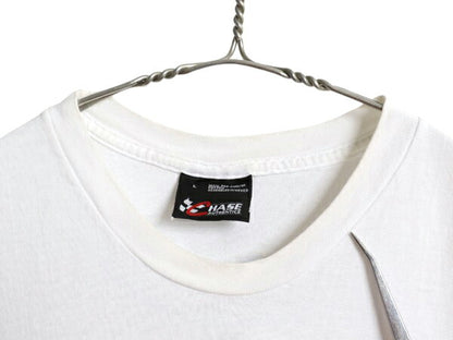 00s ナスカー イラスト 両面 プリント Tシャツ メンズ L オールド グラフィック モータースポーツ レース 企業 スポンサー オフィシャル 白