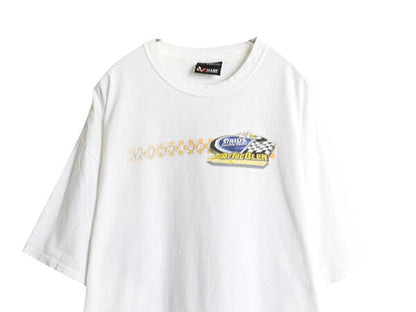 00s ナスカー イラスト 両面 プリント Tシャツ メンズ XL オールド グラフィック モータースポーツ レース 企業 スポンサー 大きいサイズ