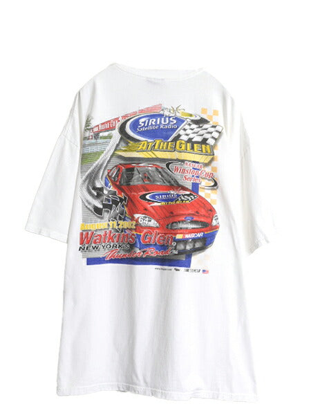 00s ナスカー イラスト 両面 プリント Tシャツ メンズ XL オールド グラフィック モータースポーツ レース 企業 スポンサー 大きいサイズ