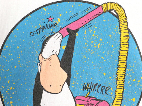 90s USA製 ペンギン キャラクター イラスト プリント Tシャツ メンズ レディース L / オールド オフィシャル コミック シングルステッチ 白
