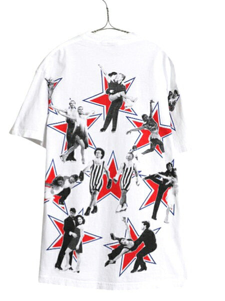 90s フィギア スケート オールオーバー フォト プリント Tシャツ メンズ レディース L オールド グラフィック オフィシャル ツアー 当時物