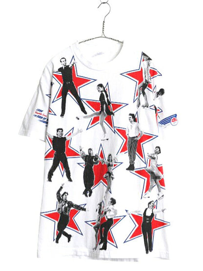 90s フィギア スケート オールオーバー フォト プリント Tシャツ メンズ レディース L オールド グラフィック オフィシャル ツアー 当時物