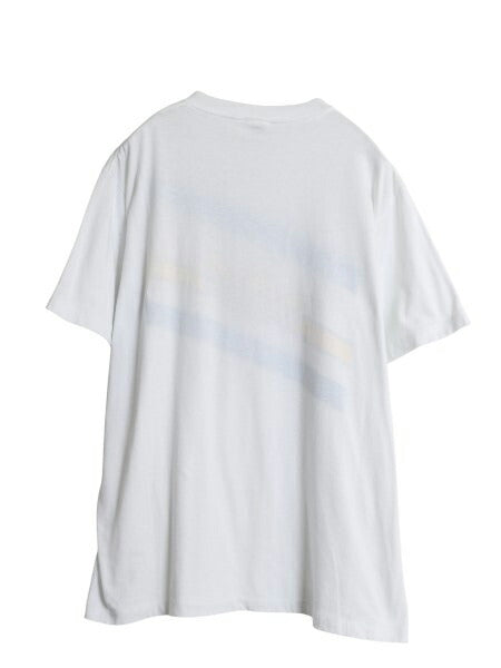 80s USA製 アディダス トレフォイル ロゴ プリント Tシャツ メンズ XL 小さめ L / ヴィンテージ グラフィック 3ライン シングルステッチ 白