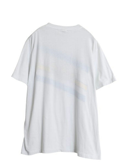 80s USA製 アディダス トレフォイル ロゴ プリント Tシャツ メンズ XL 小さめ L / ヴィンテージ グラフィック 3ライン シングルステッチ 白