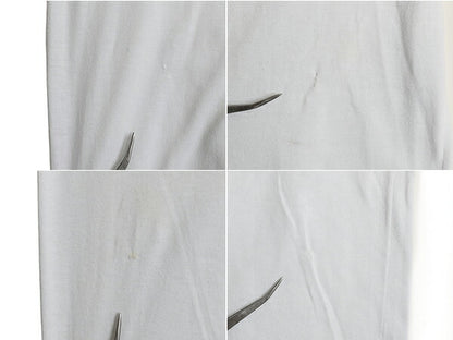 80s USA製 アディダス トレフォイル ロゴ プリント Tシャツ メンズ XL 小さめ L / ヴィンテージ グラフィック 3ライン シングルステッチ 白