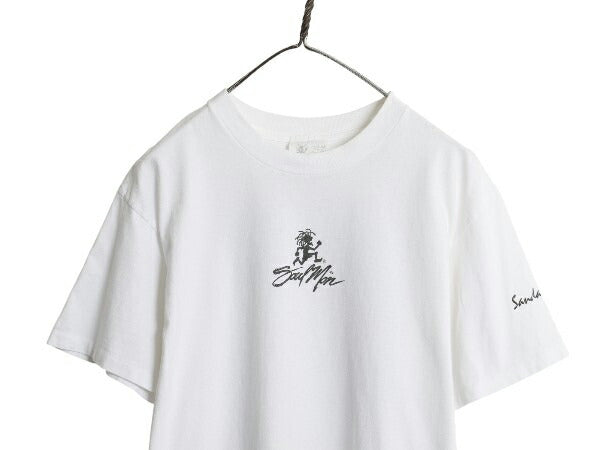 90s Soul Man ラスタ イラスト プリント Tシャツ メンズ L / 古着 オールド アート レゲエ ジャマイカ キャラクター シングルステッチ 両面