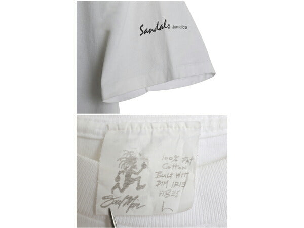 90s Soul Man ラスタ イラスト プリント Tシャツ メンズ L / 古着 オールド アート レゲエ ジャマイカ キャラクター シングルステッチ 両面