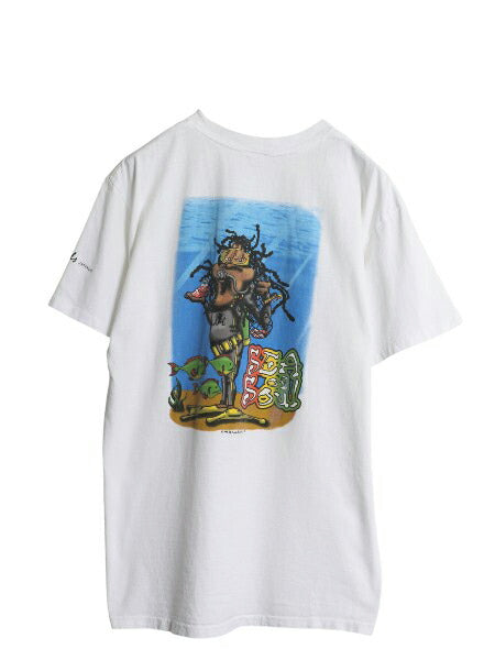 90s Soul Man ラスタ イラスト プリント Tシャツ メンズ L / 古着 オールド アート レゲエ ジャマイカ キャラクター シングルステッチ 両面