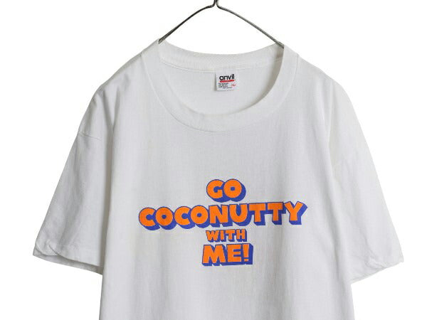 90s USA製 企業物 イラスト プリント Tシャツ メンズ XL 古着 オールド 酒 キャプテンモルガン グラフィック キャラクター 大きいサイズ 白