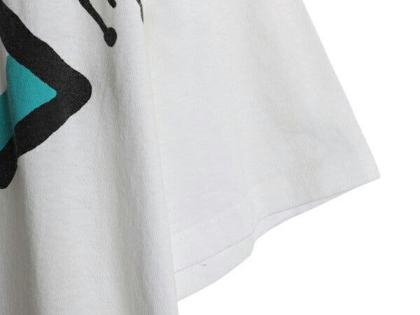 90s USA製 グラフィック アート イラスト プリント Tシャツ メンズ XL オールド シングルステッチ ヘビーウェイト 大きいサイズ ホワイト
