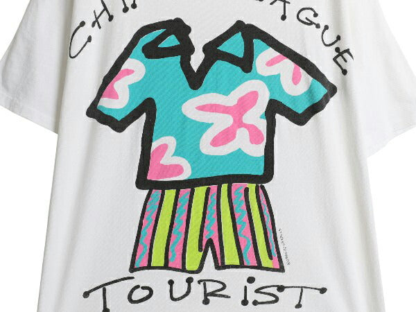 90s USA製 グラフィック アート イラスト プリント Tシャツ メンズ XL オールド シングルステッチ ヘビーウェイト 大きいサイズ ホワイト