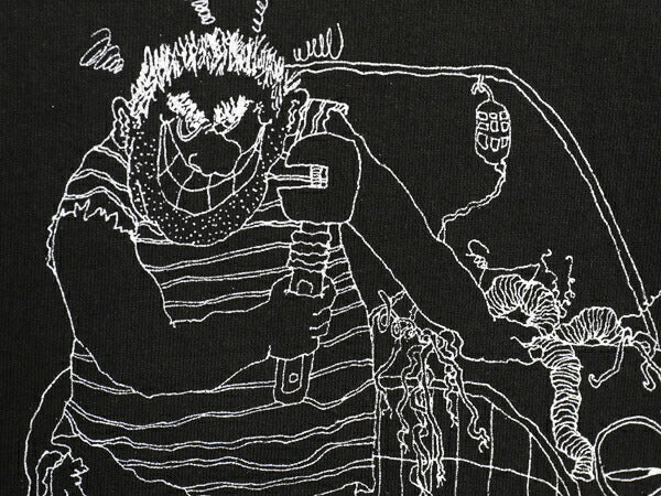 80s USA製 企業物 ジョーク キャラクター イラスト プリント Tシャツ メンズ XL 古着 ヴィンテージ シングルステッチ 旧車 黒 大きいサイズ