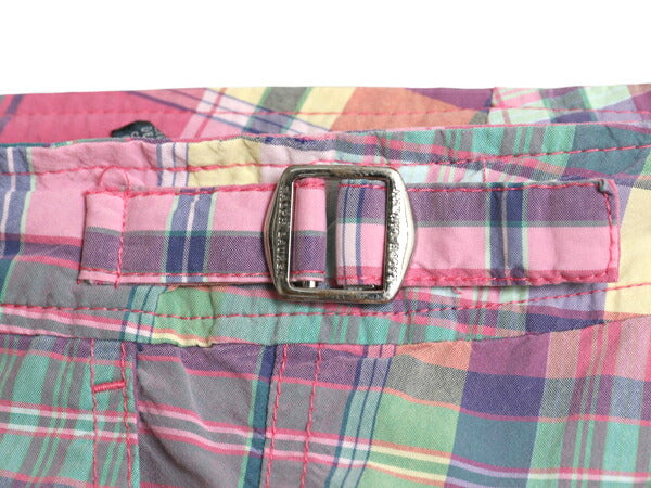 00s ポロ ラルフローレン チェック ショートパンツ メンズ 30 古着 オールド ショーツ 短パン 海パン 水陸両用 インナー付き スイム サーフ
