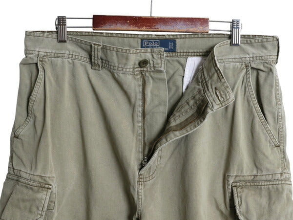 90s ポロ ラルフローレン カーゴ ショーツ メンズ 36 オールド ヴィンテージ 加工 ショートパンツ コットン チノ ミリタリー タイプ 短パン