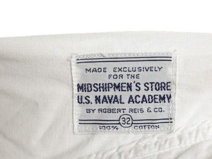 50s US NAVY コットン パジャマ ショートパンツ メンズ 32 古着 ヴィンテージ ショーツ 短パン インナー ミリタリー 軍物 USNA 立体裁断 白