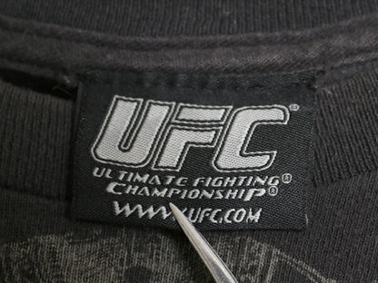 00s UFC グラフィック オーバー プリント Tシャツ メンズ XL 古着 オールド オフィシャル イラスト 総合格闘技 MMA 大きいサイズ 黒 当時物