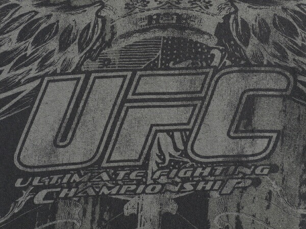 00s UFC グラフィック オーバー プリント Tシャツ メンズ XL 古着 オールド オフィシャル イラスト 総合格闘技 MMA 大きいサイズ 黒 当時物