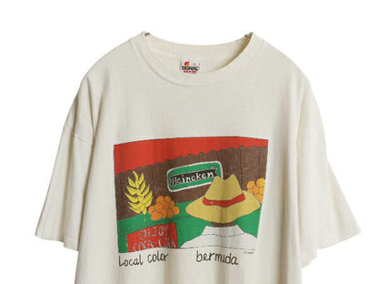 90s USA製 アート イラスト プリント Tシャツ メンズ XL 古着 オールド グラフィック シングルステッチ ビール コーラ 企業物 大きいサイズ