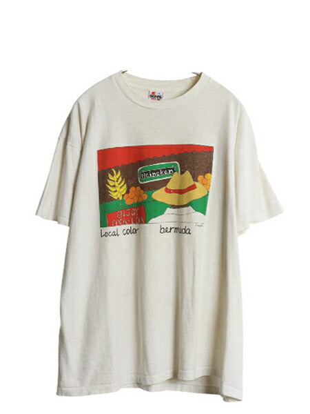 90s USA製 アート イラスト プリント Tシャツ メンズ XL 古着 オールド グラフィック シングルステッチ ビール コーラ 企業物 大きいサイズ