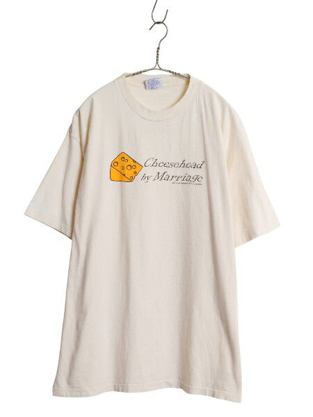 90s USA製 ジョーク メッセージ イラスト プリント Tシャツ メンズ XL オールド グラフィック NFL パッカーズ ヘビーウェイト 大きいサイズ