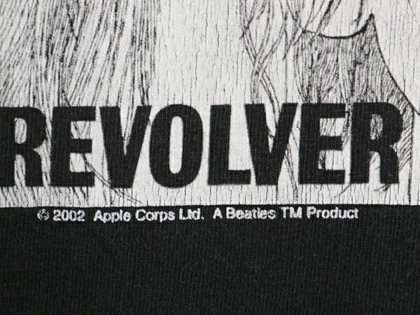 00s ビートルズ イラスト プリント Tシャツ メンズ 2XL 古着 オールド オフィシャル バンド ロック REVOLVER グラフィック 大きいサイズ 黒
