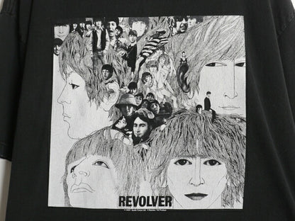 00s ビートルズ イラスト プリント Tシャツ メンズ 2XL 古着 オールド オフィシャル バンド ロック REVOLVER グラフィック 大きいサイズ 黒