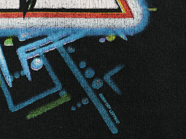 デフレパード イラスト プリント Tシャツ メンズ 2XL 黒 バンド ロック グラフィック アート ヘビーウェイト 大きいサイズ 黒 アンビル